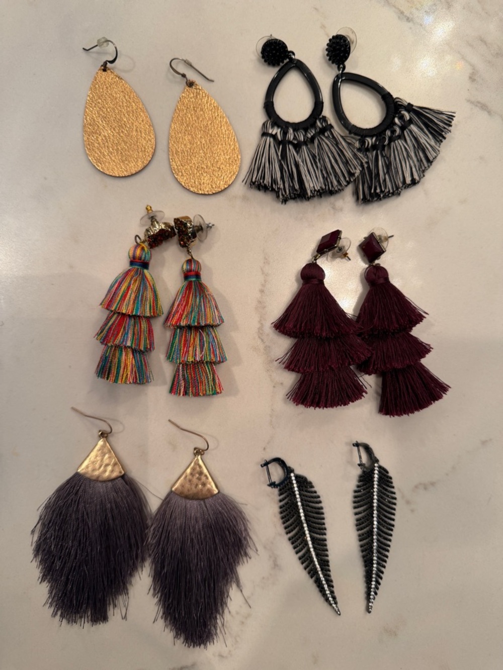Six Pair Earrings - Women Jewelry